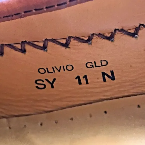 Sandro Moscoloni Leather Tassel Loafers Men's 11N Brown Olivio Gld Slip On Shoe - Picture 9 of 12